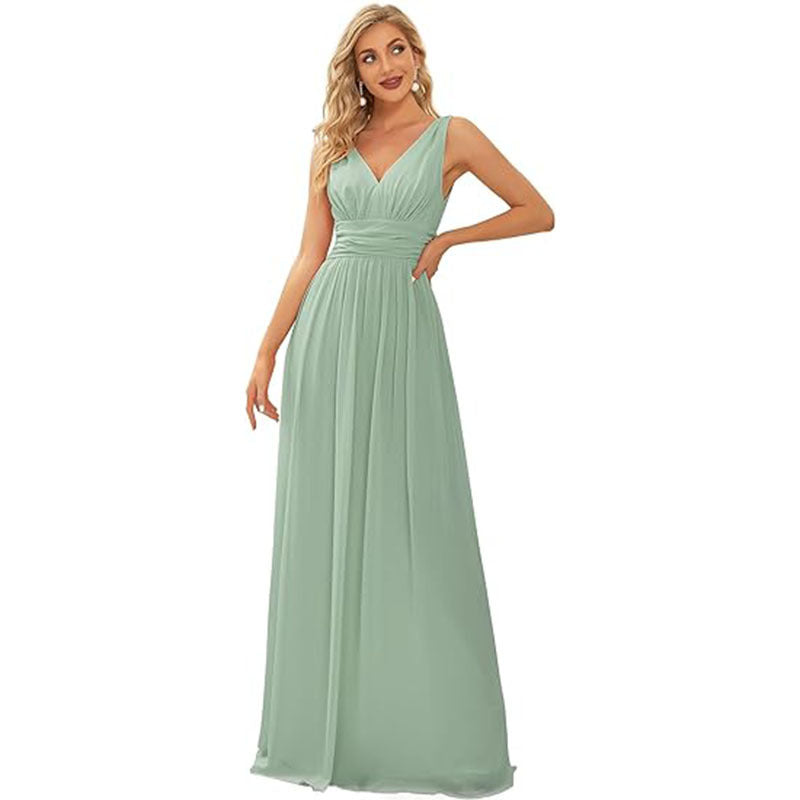 Evening Gown V-neck Dress