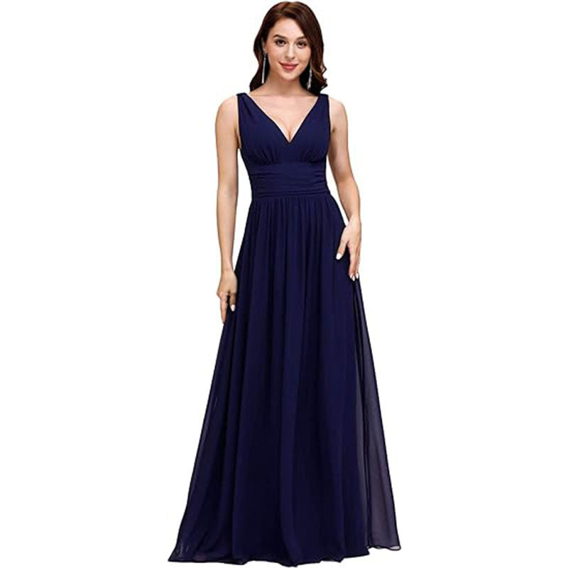 Evening Gown V-neck Dress