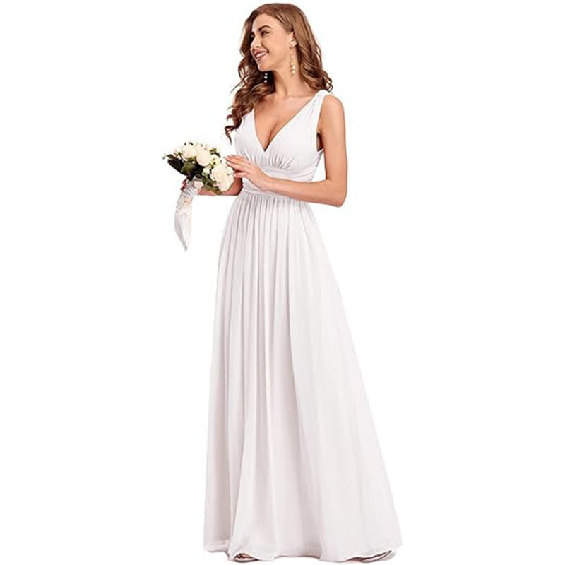 Evening Gown V-neck Dress