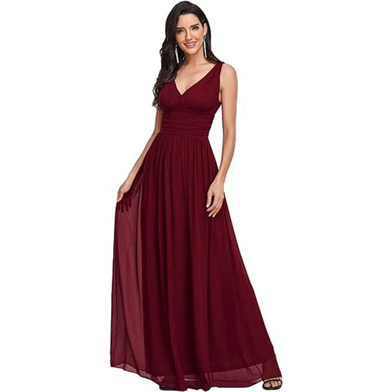 Evening Gown V-neck Dress