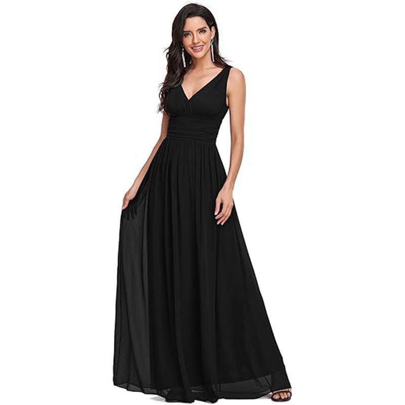 Evening Gown V-neck Dress