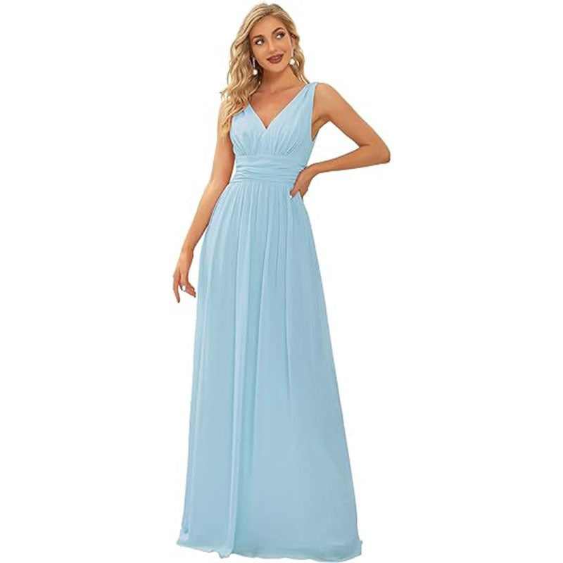 Evening Gown V-neck Dress