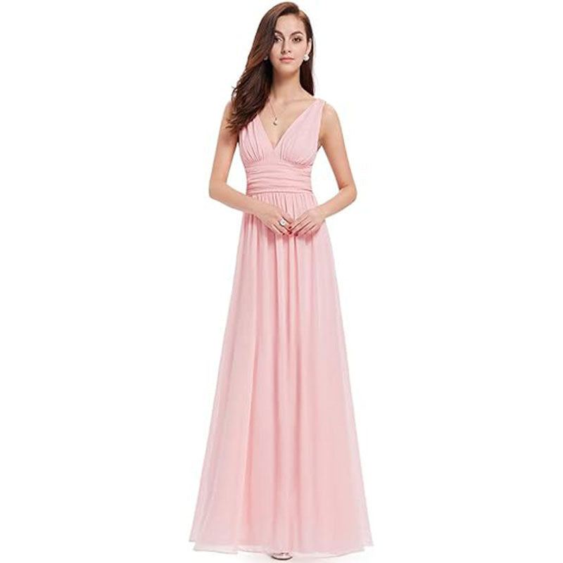 Evening Gown V-neck Dress
