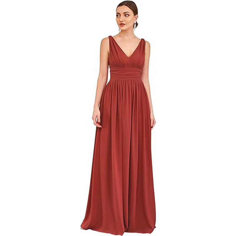Evening Gown V-neck Dress