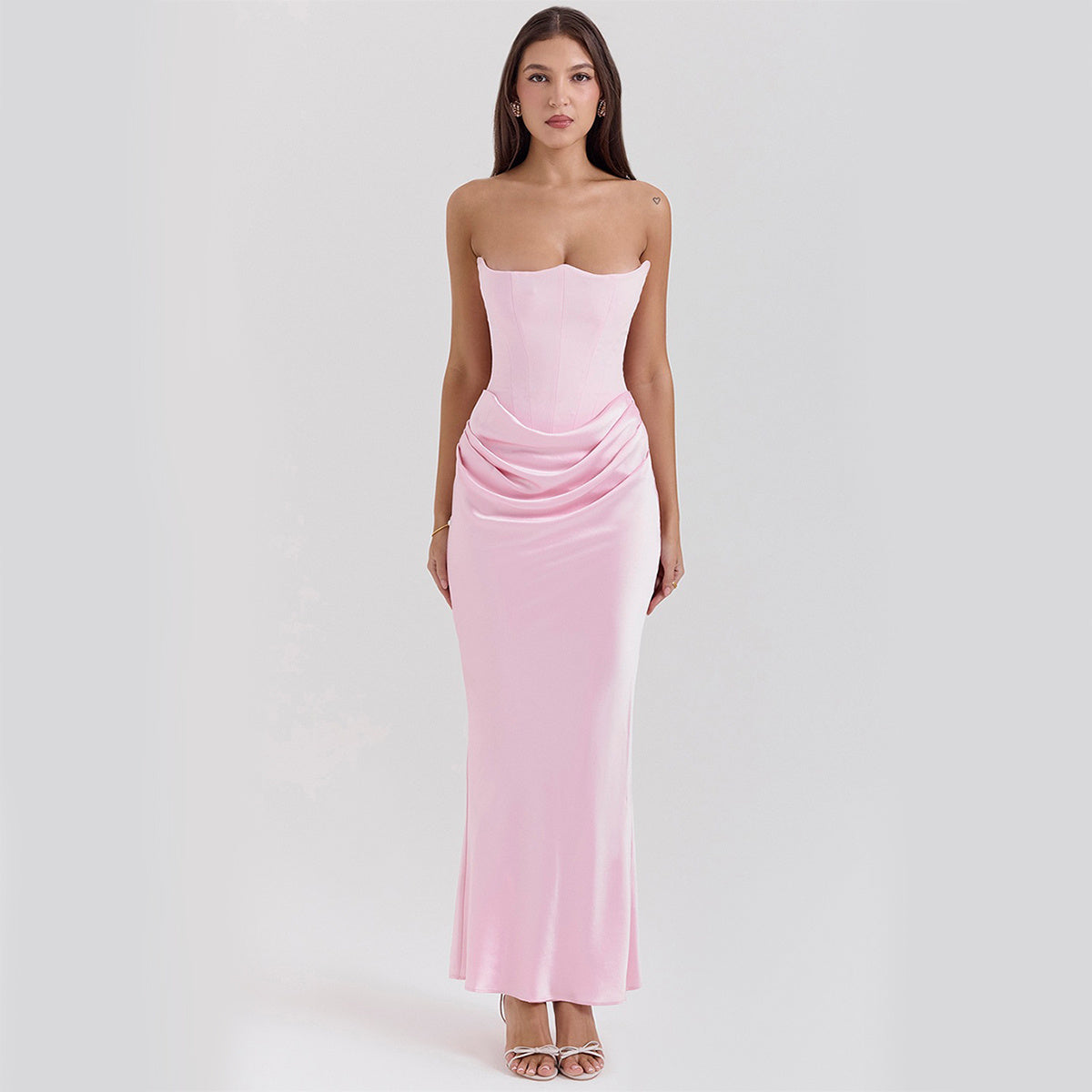 Slim Tube Top Long Sexy Fashion Backless Party Evening Dress For Women Clothing