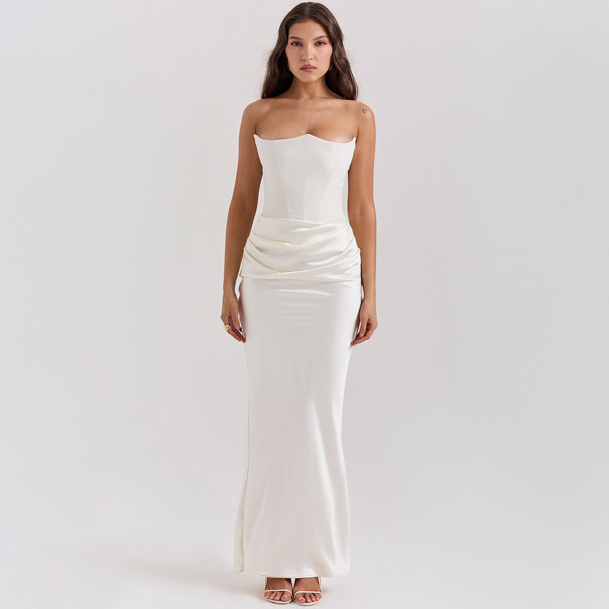 Slim Tube Top Long Sexy Fashion Backless Party Evening Dress For Women Clothing